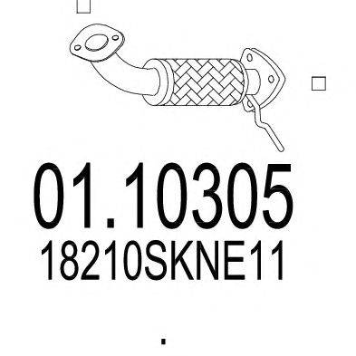 Труба выхлопного газа MTS 01.10305