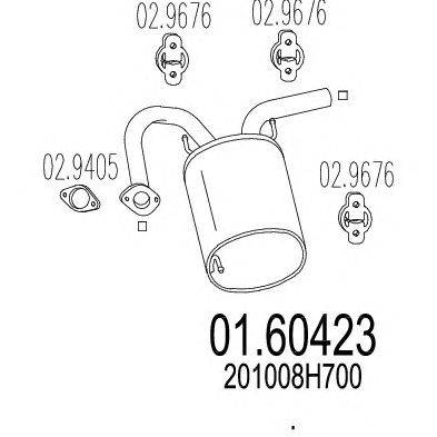 Глушитель выхлопных газов конечный MTS 01.60423