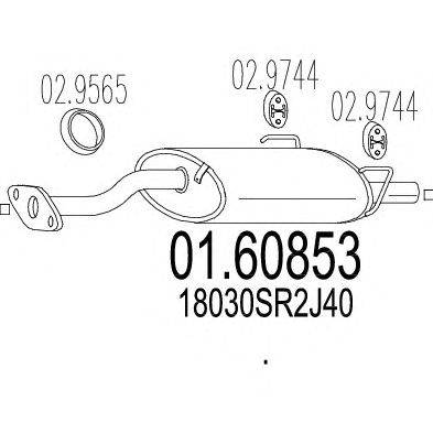 Глушитель выхлопных газов конечный MTS 01.60853