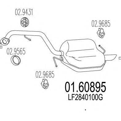 Глушитель выхлопных газов конечный MTS 01.60895