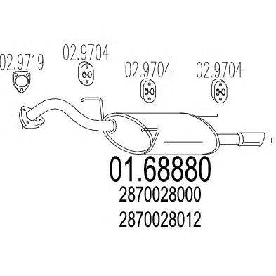 Глушитель выхлопных газов конечный TIMAX 230185