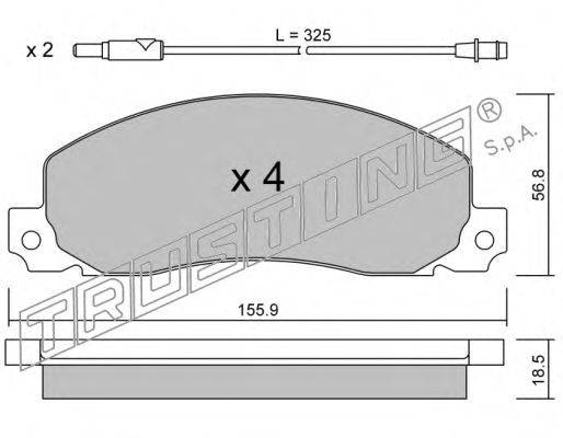 Комплект тормозных колодок, дисковый тормоз BENDIX 571306S