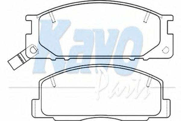 Комплект тормозных колодок, дисковый тормоз KAVO PARTS BP-9101