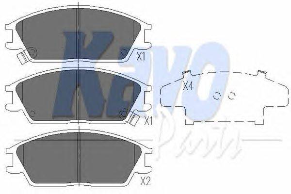 Комплект тормозных колодок, дисковый тормоз KAVO PARTS KBP3028