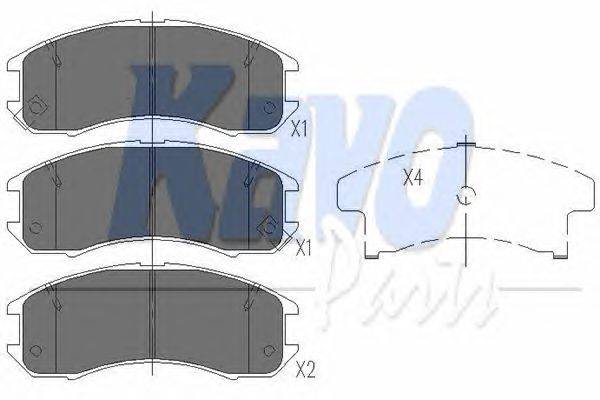 Комплект тормозных колодок, дисковый тормоз KAVO PARTS KBP-4525