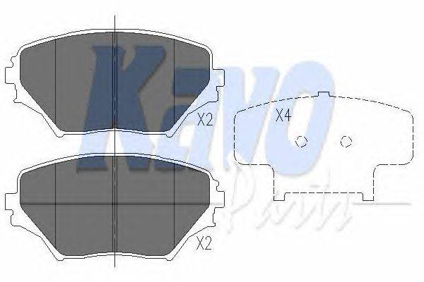 Комплект тормозных колодок, дисковый тормоз KAVO PARTS KBP-9011