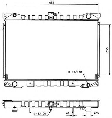 Радиатор, охлаждение двигателя NRF 516840