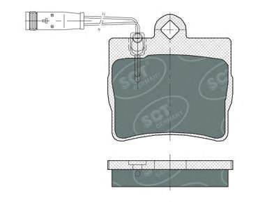 Комплект тормозных колодок, дисковый тормоз SCT Germany 23078