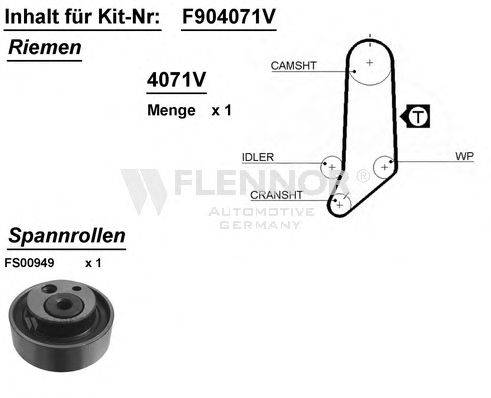 Комплект ремня ГРМ FLENNOR F904071V