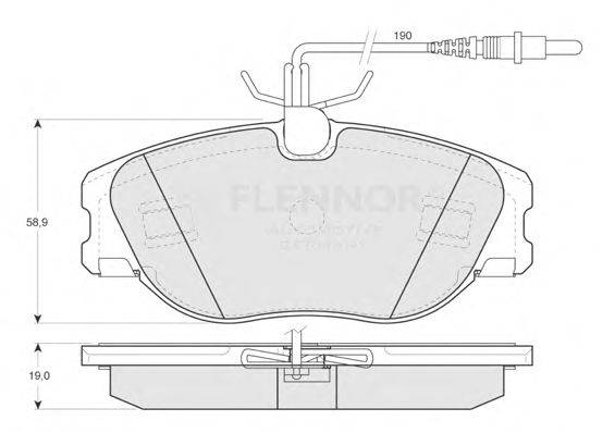 Комплект тормозных колодок, дисковый тормоз FLENNOR FB210233