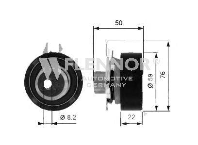 Натяжной ролик, ремень ГРМ FLENNOR FS00095
