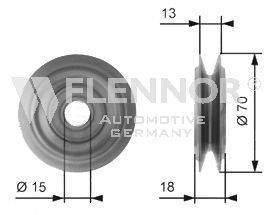 Паразитный / Ведущий ролик, клиновой ремень FLENNOR FU20998