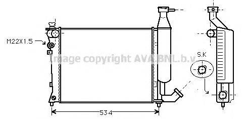 Радиатор, охлаждение двигателя AVA QUALITY COOLING CN2149