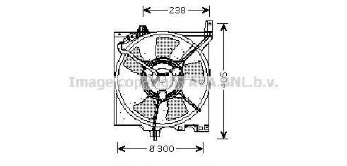 Вентилятор, охлаждение двигателя AVA QUALITY COOLING DN7506