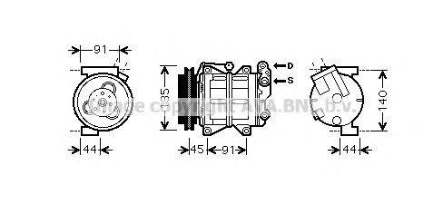 Компрессор, кондиционер AVA QUALITY COOLING DNK314