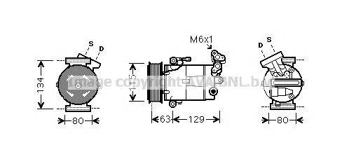 Компрессор, кондиционер AVA QUALITY COOLING DNK334