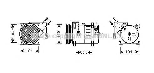 Компрессор, кондиционер AVA QUALITY COOLING HDK022