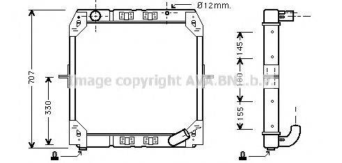 Радиатор, охлаждение двигателя AVA QUALITY COOLING ME2159