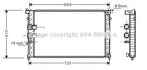 Радиатор, охлаждение двигателя AVA QUALITY COOLING PE2231