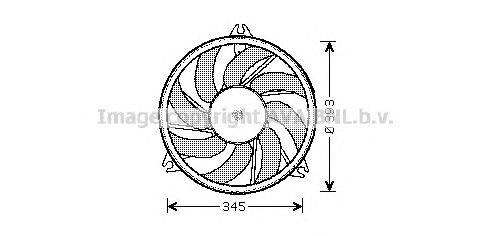 Вентилятор, охлаждение двигателя AVA QUALITY COOLING PE7527