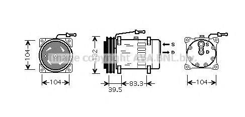 Компрессор, кондиционер AVA QUALITY COOLING REK084