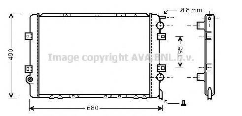 Радиатор, охлаждение двигателя AVA QUALITY COOLING RT2264