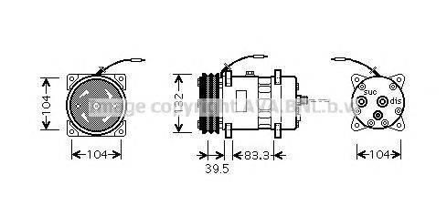 Компрессор, кондиционер AVA QUALITY COOLING UVK118