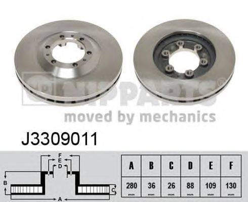 Тормозной диск NIPPARTS J3309011