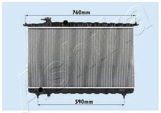 Радиатор, охлаждение двигателя ASHIKA RDA283095