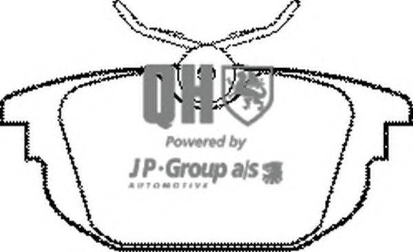 Комплект тормозных колодок, дисковый тормоз JP GROUP BP1090