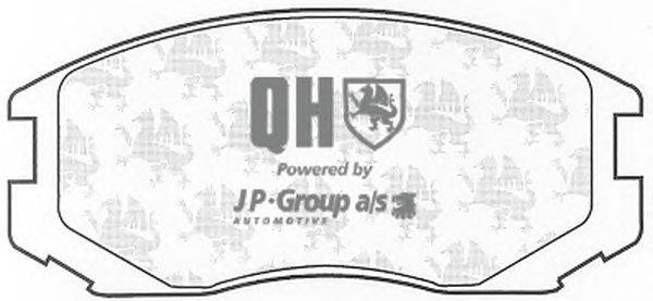 Комплект тормозных колодок, дисковый тормоз JP GROUP BP1175