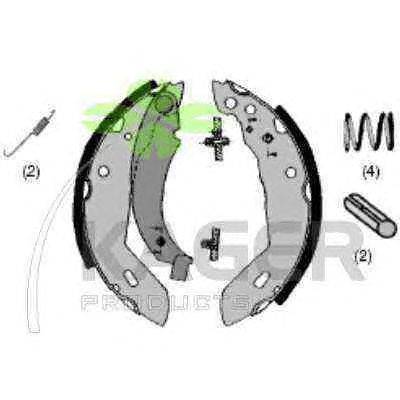 Комплект тормозных колодок KAGER 340043