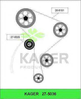 Комплект ремня ГРМ KAGER 27-5036