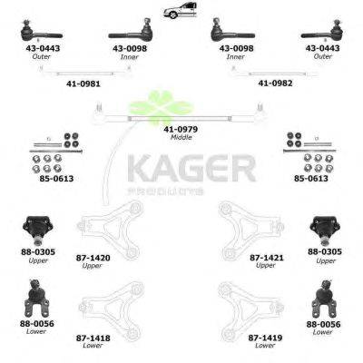 Подвеска колеса KAGER 801089