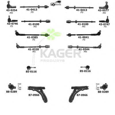 Подвеска колеса KAGER 801340