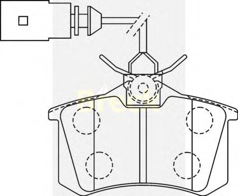 Комплект тормозных колодок, дисковый тормоз BRECK 23516