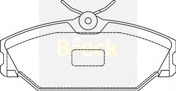 Комплект тормозных колодок, дисковый тормоз BRECK 23172