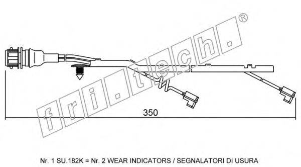 Сигнализатор, износ тормозных колодок fri.tech. SU.182K