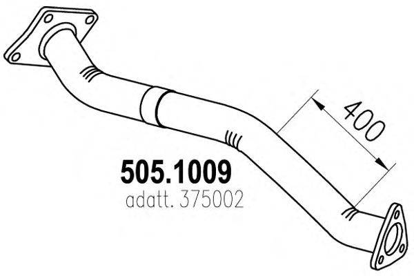 Труба выхлопного газа ASSO 5051009