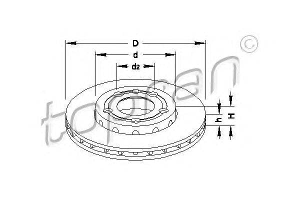 Тормозной диск TOPRAN 109522