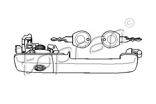 Ручка двери TOPRAN 108 485