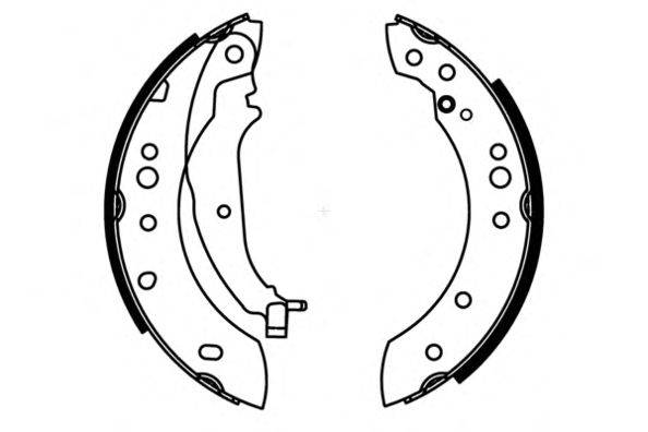 Комплект тормозных колодок; Комплект тормозных колодок, стояночная тормозная система E.T.F. 09-0702