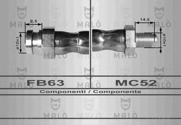 Тормозной шланг MALÒ 80154