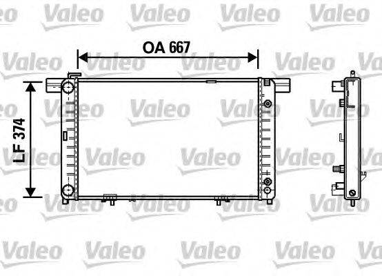 Радиатор, охлаждение двигателя VALEO 732454