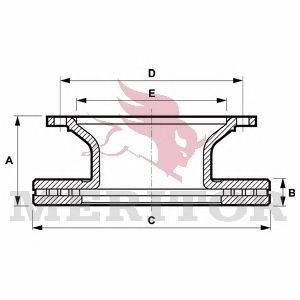 Тормозной диск MERITOR MBR5074