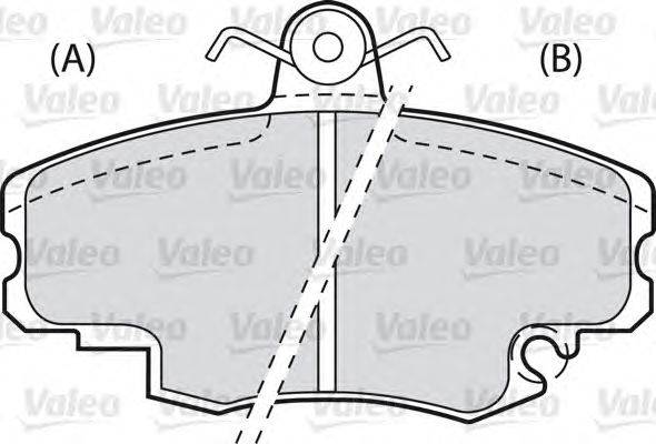 Комплект тормозных колодок, дисковый тормоз VALEO 540476