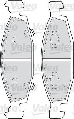 Комплект тормозных колодок, дисковый тормоз VALEO 598510
