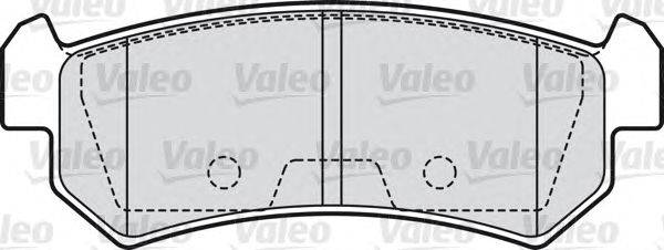 Комплект тормозных колодок, дисковый тормоз VALEO 598874