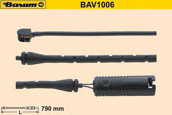 Сигнализатор, износ тормозных колодок BARUM BAV1006