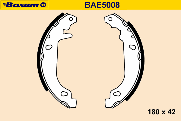 Комплект тормозных колодок BARUM BAE5008